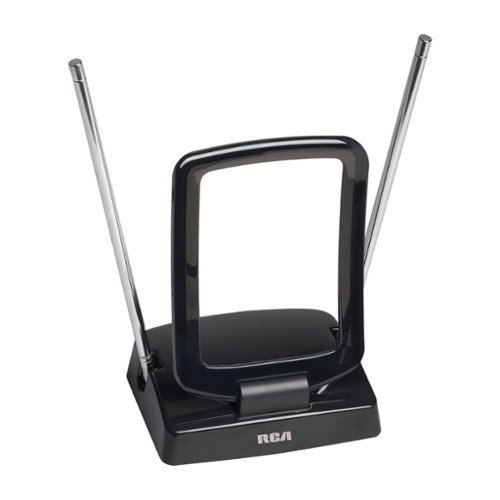 RCA - Indoor Amplified FM and HDTV Antenna - Black-Front_Standard 