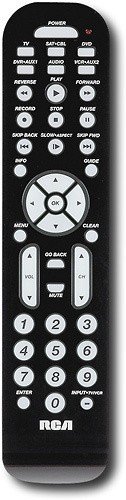 RCA - 6 Device Universal Remote with DBS SupportN - Black-Left_Standard 