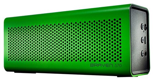  Braven - Portable Wireless Bluetooth Speaker, Speakerphone and Mobile Device Charger - Green/Black