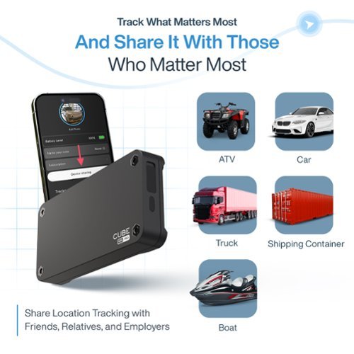 Cube GPS Vehicle Tracker with magnetic base and one year rechargeable battery - Black GLOBAL SHIPPING