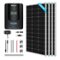 Renogy - 400 Watt Monocrystalline Solar Kit w/ 4 Pcs 100W Solar Panel and 40A MPPT Charge Controller - Black-Front_Standard