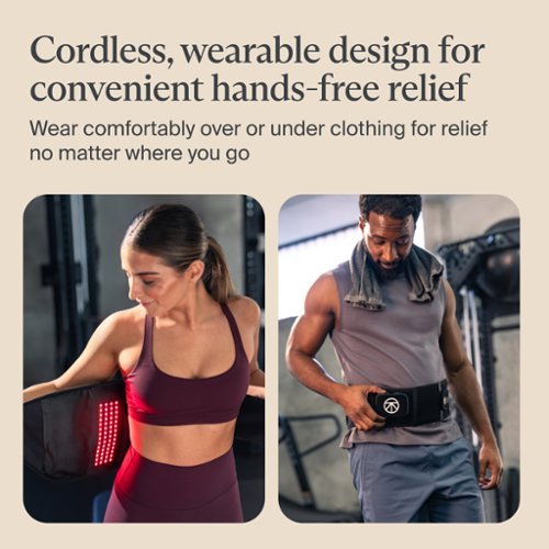 Therabody ThermBack LED 4-in-1 back wrap with heat, far infrared, vibration, and LED light therapies - Black GLOBAL SHIPPING