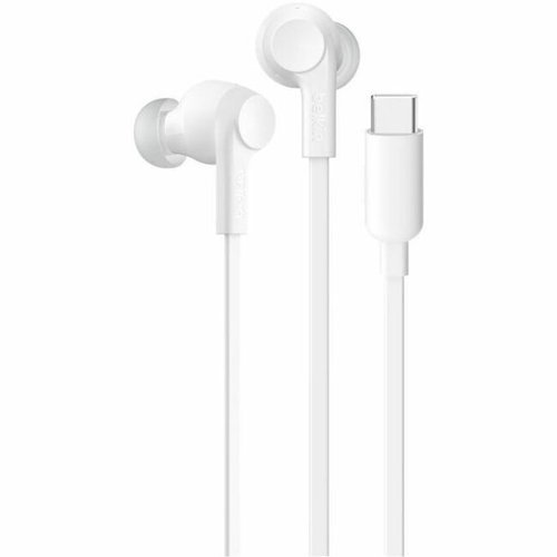 Belkin - SoundForm ANC Wired Earbuds (USB-C) - Stereo - USB Type C - Wired - Earbud - Binaural - In-ear - White-Front_Standard 