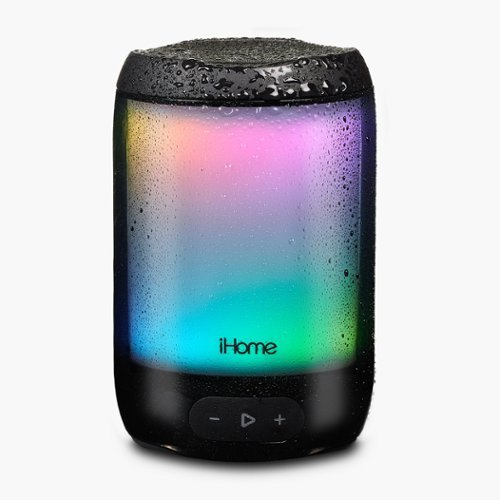 iHome - Waterproof Bluetooth Speaker with 11 Color Changing Modes (iBT840) - Black-Front_Standard 