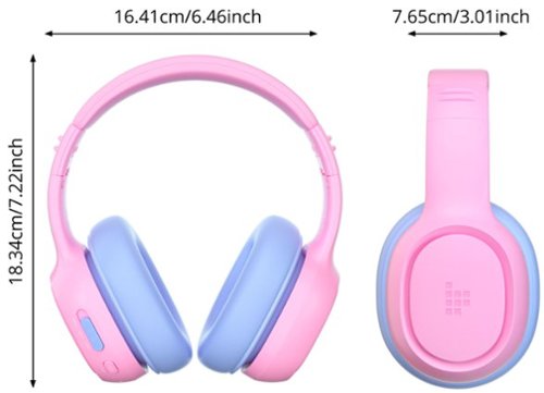 Tronsmart KH03 Kids Headphones, Bluetooth Active Noise Cancelling Wireless Headsets 74/85/93dB Safe Volume LED Lights 70H Playtime - Princess Pink WORLDWIDE DELIVERY