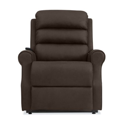 ProLounger - Lameur Nubuck Power Recline and Lift Chair - Chocolate Brown-Front_Standard 