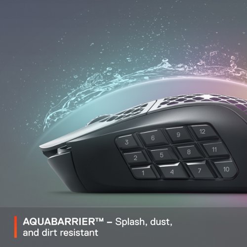SteelSeries Aerox 9 Wireless Ultra Lightweight Honeycomb Water Resistant RGB Optical Gaming Mouse With 18 Programmable Buttons - Wireless - Black WORLDWIDE DELIVERY