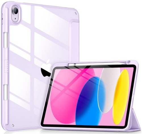 DTTO - Case for iPad (A16) 11-inch 2025 and iPad 10th Generation 10.9 Inch 2022, Clear Back and TPU Shockproof Frame Cover - Pale Purple-Front_Standard 