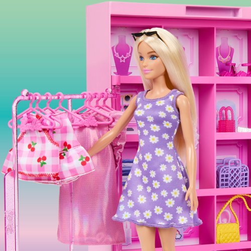 Barbie 3' Dream Closet with 1.5 Doll and Accessories GLOBAL SHIPPING