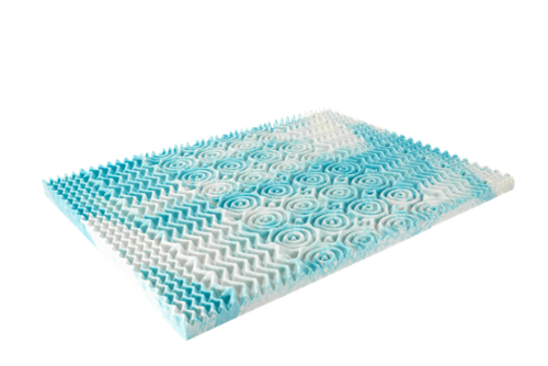 Bestier - 2 Inch 5-Zone Memory Foam Mattress Topper, Gel Infused Foam Mattress Topper for Pressure Relief Bed Topper - Twin