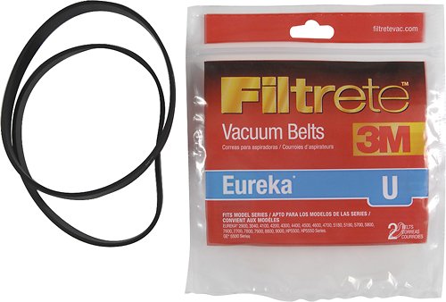  3M - Filtrete Eureka U Replacement Belt for Select Eureka Vacuums (2-Pack) - Black