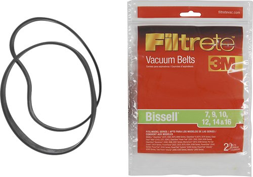  3M - Filtrete BISSELL Replacement Belt for Select BISSELL Vacuums (2-Pack) - Black