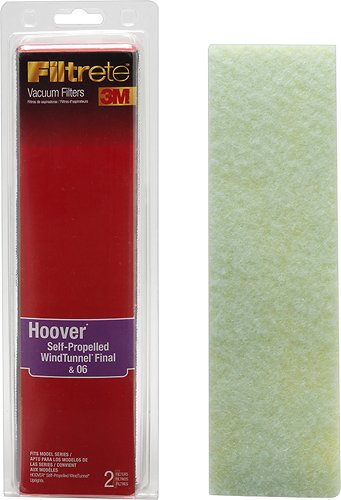  3M - Filtrete Hoover Self Propelled Final Filter for Select Hoover Vacuums (2-Pack) - White