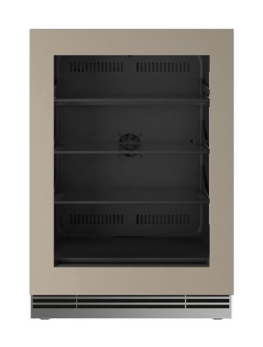 U-Line - 24"W. 5.1 Cu.Ft. Built-In Panel Ready w. Compact Glass Refrigerator - Custom Panel Ready