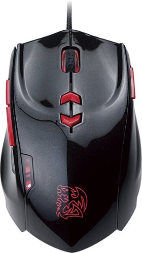  Thermaltake - THERON Plus+ Laser Smart Mouse - Black/Red