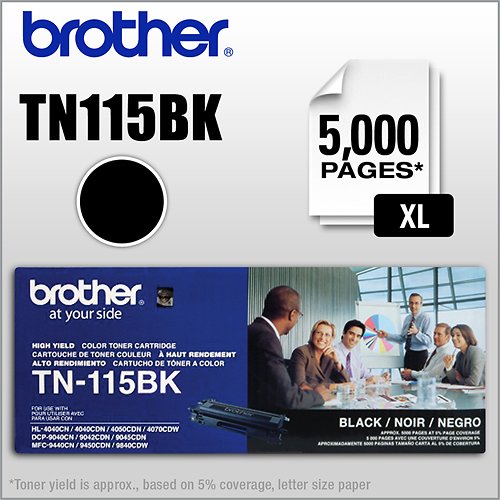  Brother - TN115BK XL High-Yield Toner Cartridge - Black