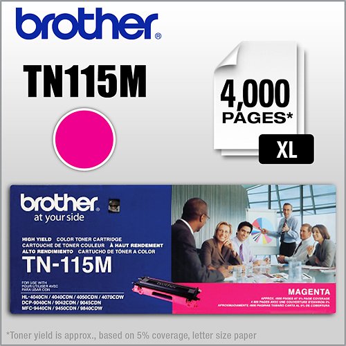  Brother - TN115M XL High-Yield Toner Cartridge - Magenta