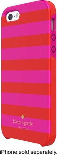  kate spade new york - Candy Stripe Hybrid Hard Shell Case for Apple® iPhone® SE, 5s and 5 - Red/Pink