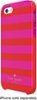 kate spade new york - Candy Stripe Hybrid Hard Shell Case for Apple® iPhone® SE, 5s and 5 - Red/Pink-Front_Standard