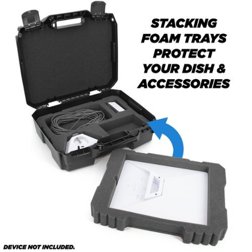 CASEMATIX Hard Case for Starlink Mini Kit AC Dual Band Wi-Fi System and Accessories - Black GLOBAL SHIPPING