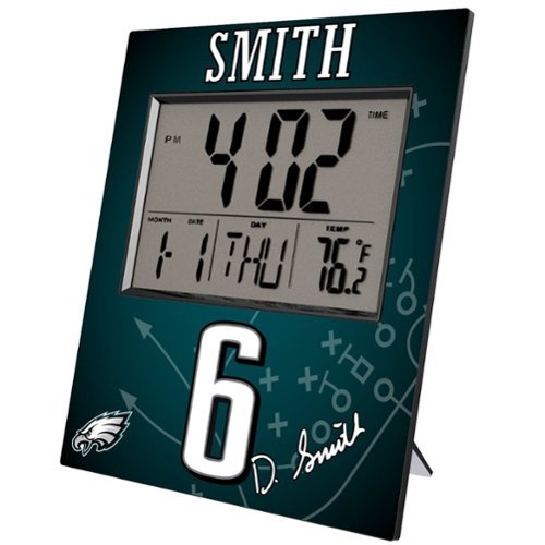 Keyscaper - DeVonta Smith Philadelphia Eagles Digital Desk & Wall Clock - Multicolor-Front_Standard 