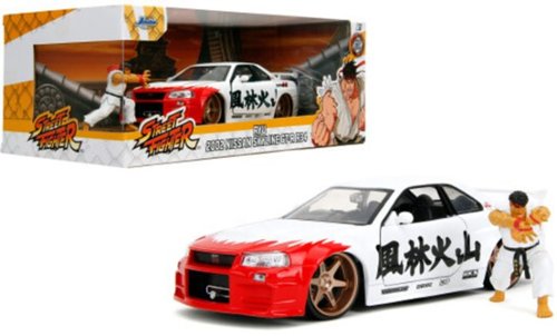 Jada Toys 1:24 Street Fighter 2002 Nissan Skyline GT R R 34