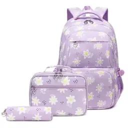 Flower-purple-Daypack Backpacks