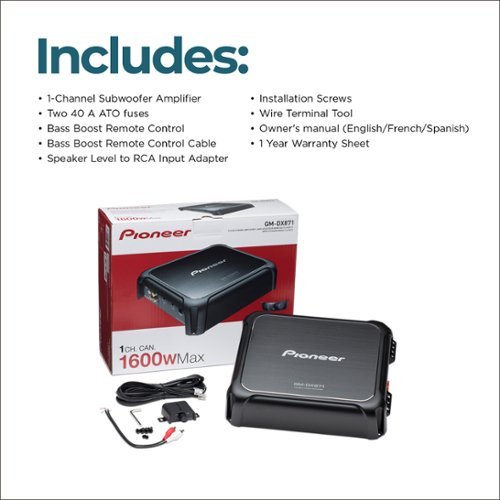 Pioneer 1-Channel Class D Mono Amplifier - Black BUY IN AUSTRALIA