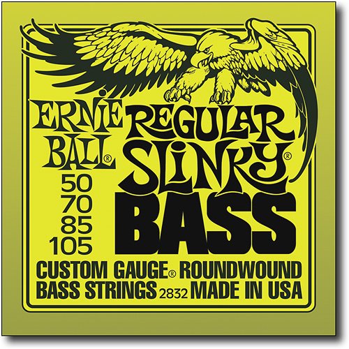  Ernie Ball - Regular Slinky Round-Wound Bass Guitar Strings - Silver