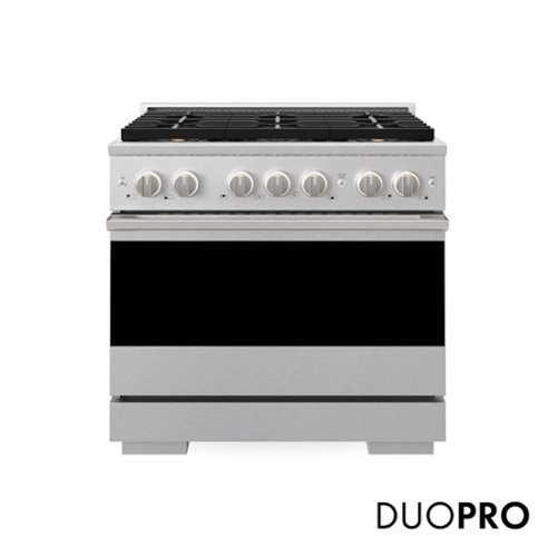 ZLINE - 36 in. 5.2 cu. ft. Marino Freestanding Manual Clean Gas Range with 6 DuoPro Burners and Convection Oven - Satin Stainless Steel