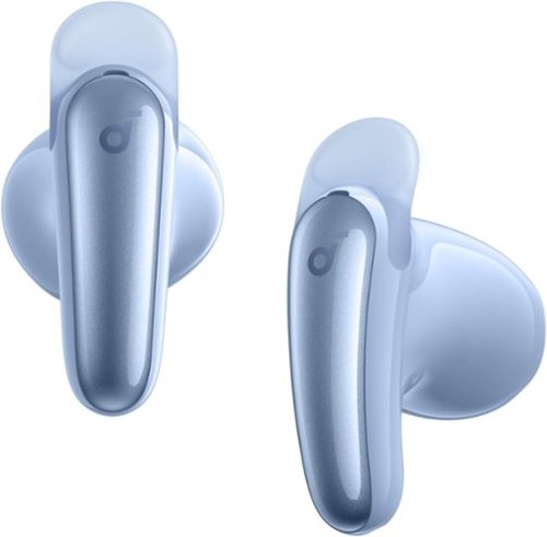 Soundcore - by Anker Liberty Buds, Semi-in-Ear Earbuds, with Real-Time Adaptive ANC, Spatial Audio, Translation - Light Blue-Front_Standard 