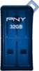 PNY - Micro Sleek Attaché 32GB USB 2.0 Flash Drive - Blue-Front_Standard