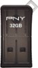PNY - Micro Sleek Attaché 32GB USB 2.0 Flash Drive - Gray-Front_Standard