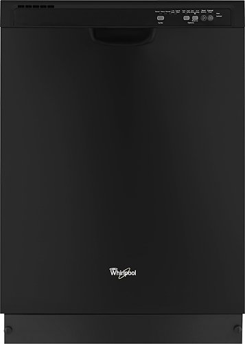 Whirlpool - 24" Built-In Dishwasher - Black-Front_Standard 