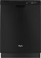 Whirlpool - 24" Built-In Dishwasher - Black-Front_Standard