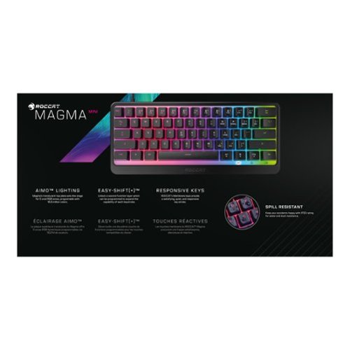 ROCCAT Magma Mini 60% Compact Wired Membrane Gaming Keyboard with RGB lighting - Black BUY IN EUROPE