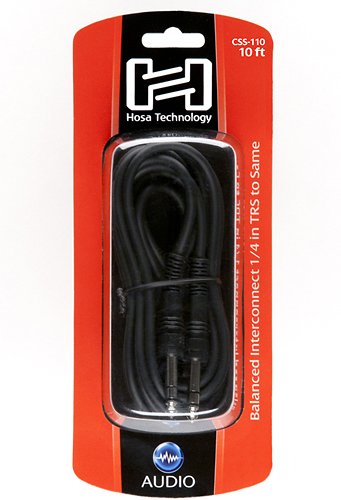  Hosa Technology - 1/4&quot; TRS Cable - Black
