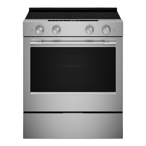 KitchenAid - 5.3 Cu. Ft. Smart Slide-In Electric Range with Two Even-Heat Hyper Elements - Stainless Steel-Front_Standard 