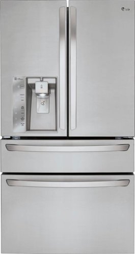  LG - 22.7 Cu. Ft. Counter-Depth 4-Door French Door Refrigerator with Thru-the-Door Ice and Water