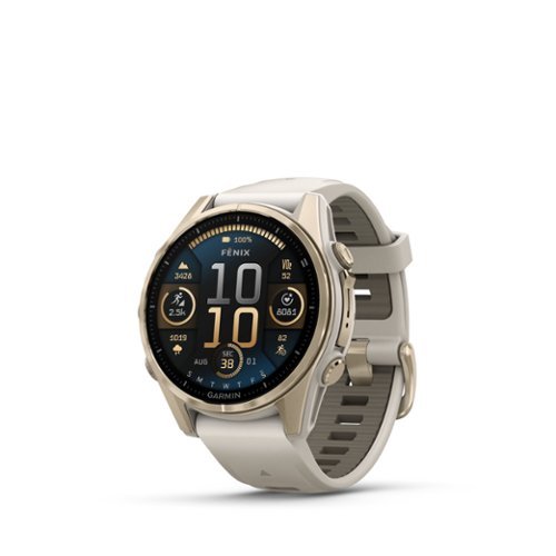 Garmin - f?nix 8 AMOLED Sapphire GPS Smartwatch 43mm Fiber-reinforced polymer - Soft Gold