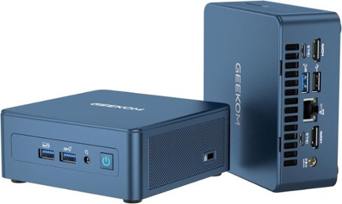 Geekom - IT13 Mini PC, Intel 13th Gen i9-13900H, 32GB DDR4, 2TB PCIe Gen 4 SSD Windows 11 Pro Support Wi-Fi 6E/BT 5.2/USB 4.0/8K - Blue