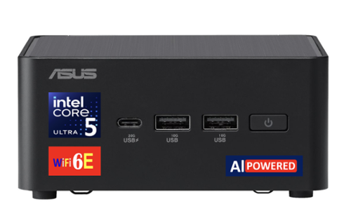 ASUS - NUC Mini Desktop (Ultra 5-135H, 16GB, 1TB SSD, Intel Arc, No OS, Win 11 Pro ) - Black-Front_Standard 