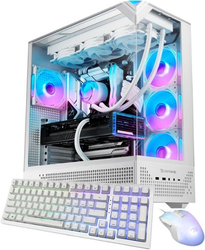 iBUYPOWER Element 9 Pro White Gaming Desktop PC- AMD Ryzen 7 9800X3D, NVIDIA GeForce RTX 5070Ti 16GB, 32GB RAM, 2TB SSD - White