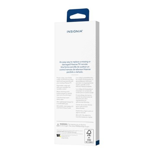 Insignia™ Replacement Remote for Hisense TVs - Black BUY IN EUROPE