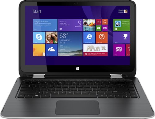 HP - Geek Squad Certified Refurbished Pavilion 2-in-1 13.3" Touch-Screen Laptop - Intel Core i3 - 4GB Memory - 500GB HDD - Natural Silver/Ash Silver-Front_Standard 