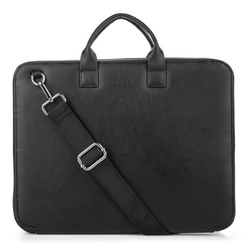 Bugatti Pure Collection - Writing Case with detachable strap - Vegan leather - Black INTERNATIONAL SHIPPING