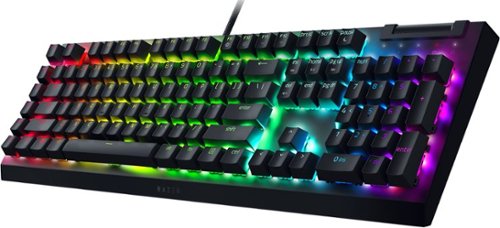 Razer BlackWidow V4 X Full Size Wired Mechanical Green Clicky Switch Gaming Keyboard with Chroma RGB Backlighting - Black BUY IN MIDDLE EAST
