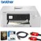 Brother - INKvestment Wireless All-in-One Inkjet Printer + 26 Month Protection Warranty & Cable Bundle-Front_Standard
