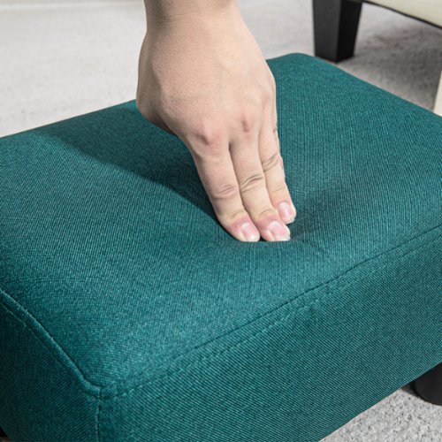 Homcom Ottoman Foot Rest, Small Foot Stool with Linen Fabric