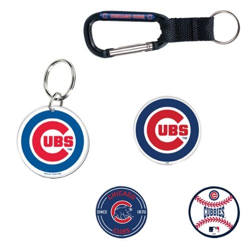 WinCraft - Chicago Cubs 5-Pack Key Ring and Fridge Magnet Set - Multicolor-Front_Standard 